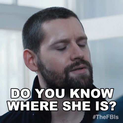 Man With Beard Asking Where She Is GIF