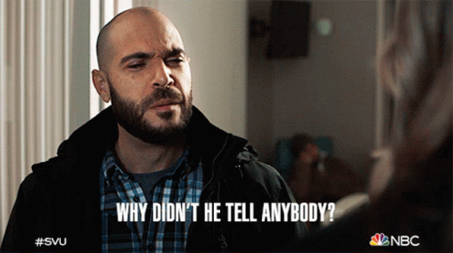 Man With Beard Asking Why Didn't He Tell Anybody
