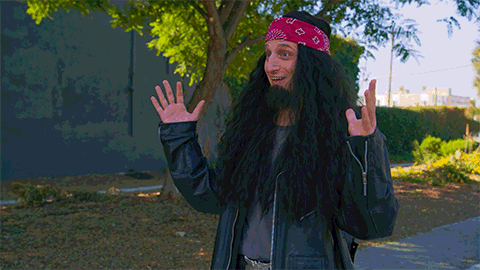 Man With Beard Bandana and Black Leather Jacket