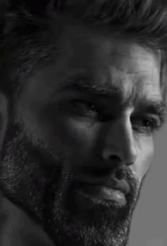 Man With Beard Black And White GIF