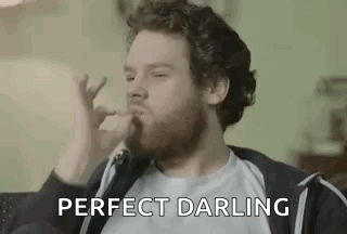 Man with Beard Blowing Kiss Perfect Darling