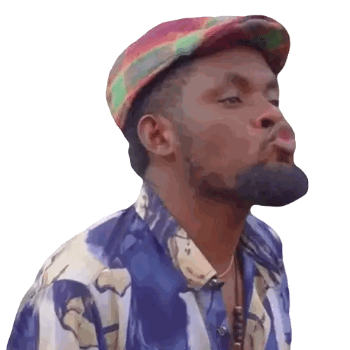 Man with Beard Blowing Kiss