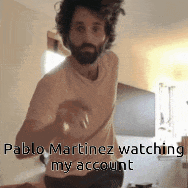 Man With Beard Dancing Pablo Martinez Watching My Account