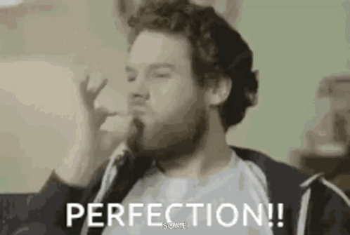 Man With Beard Drinking Bottle Saying Perfection GIF