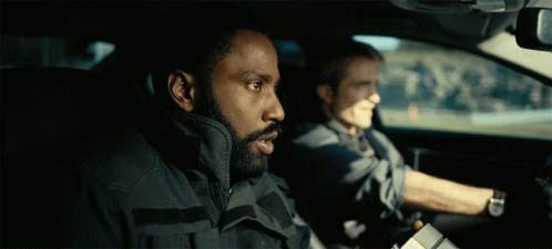 Man with Beard Driving Car
