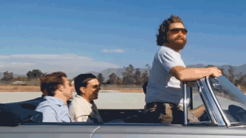 Man with Beard Driving Silver Car