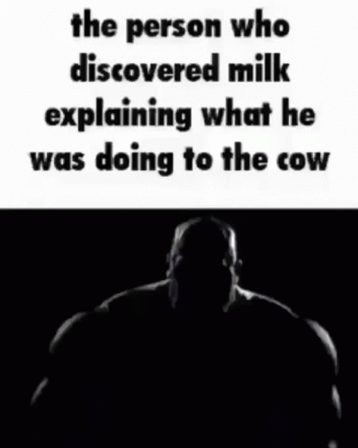 Man With Beard Explaining to Cow