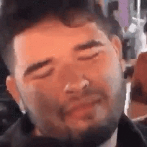 Man with Beard Eyes Closed
