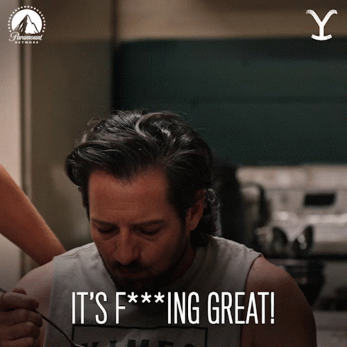Man With Beard Fed by Woman Saying It's F***ing Great