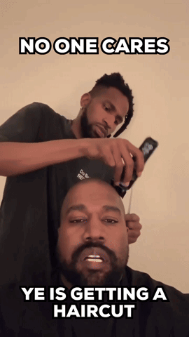 Man with Beard Getting Haircut