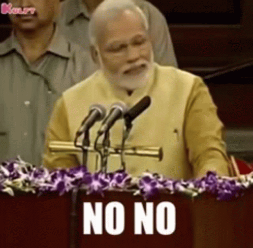 Man With Beard Giving Speech Saying No No