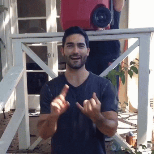 Man with Beard Giving Thumbs Up