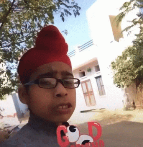 Man With Beard Glasses Blue Turban Hyparam GIF