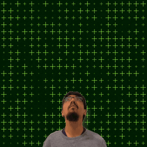 Man With Beard Green Background 21