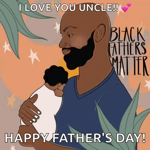 Man with Beard Holding Baby Saying I Love You Uncle