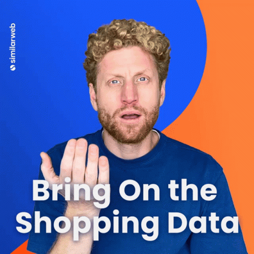 Man With Beard Holding Hand Up Bring On The Shopping Data