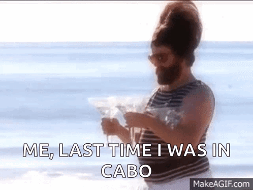 Man With Beard Holding Martini GIF