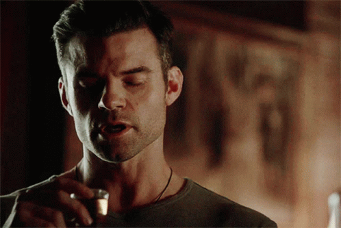 Man With Beard Holding Shot Glass GIF