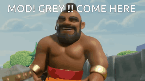 Man With Beard Holding Sword Says Mod Grey Come Here GIF