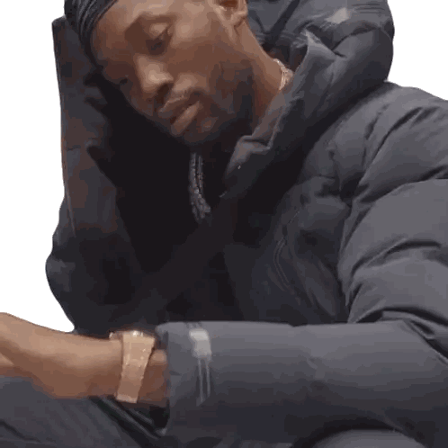 Man with Beard in Black Jacket and Watch