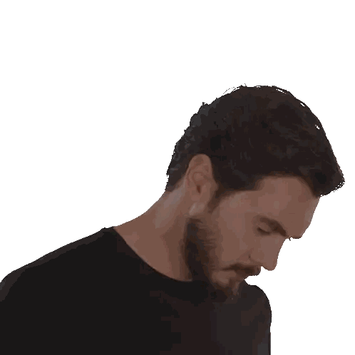Man with Beard in Black Shirt