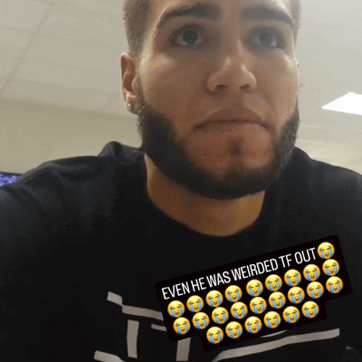 Man With Beard In Black Shirt Saying Even He Was Weirded Tf Out GIF