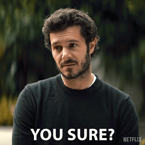 Man With Beard in Black Shirt Saying You Sure