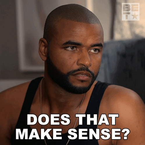 Man With Beard In Black Tank Top Saying Does That Make Sense GIF