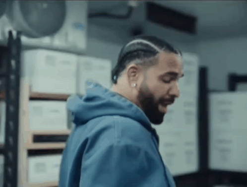 Man with Beard in Blue Hoodie