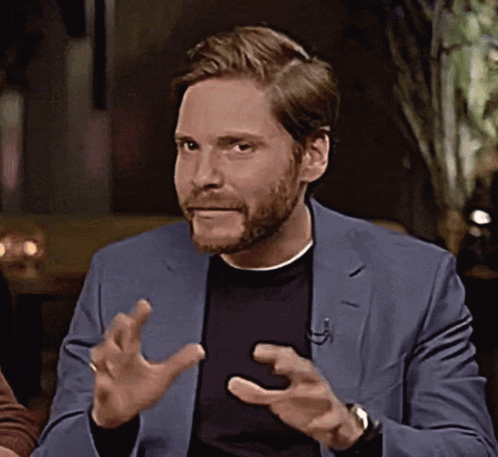 Man With Beard in Blue Jacket and Black Sweater