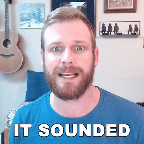 Man With Beard In Blue Shirt Saying It Sounded GIF
