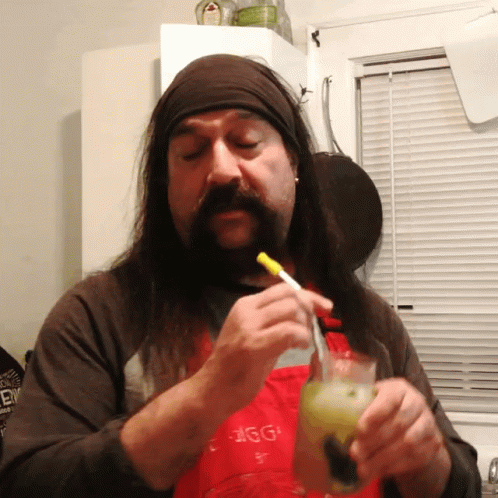 Man With Beard In Chicago Apron GIF
