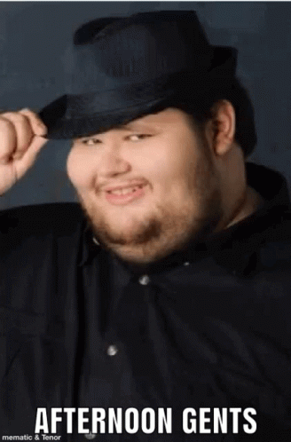 Man With Beard In Fedora Smiling GIF