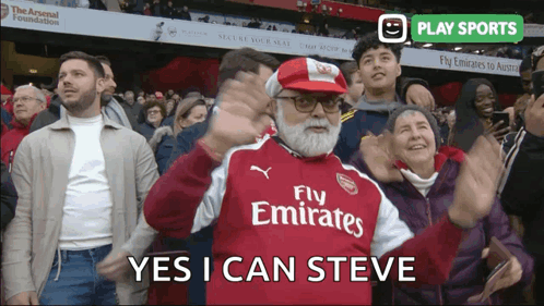 Man With Beard in Fly Emirates Jersey