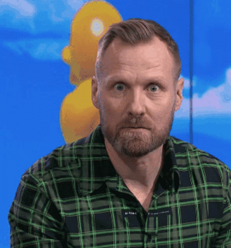 Man With Beard In Green Plaid Shirt Saying G.I. Vine GIF