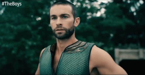 Man With Beard In Green Zipper Tank Top GIF
