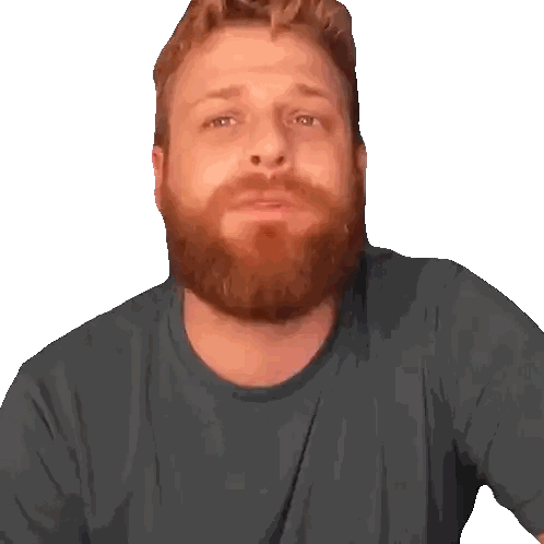 Man with Beard in Grey Shirt