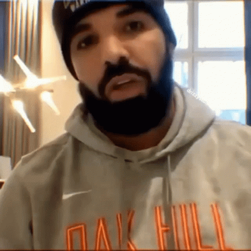 Man with Beard in Nike Hoodie and Beanie