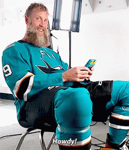 Man with Beard in Number 9 Jersey
