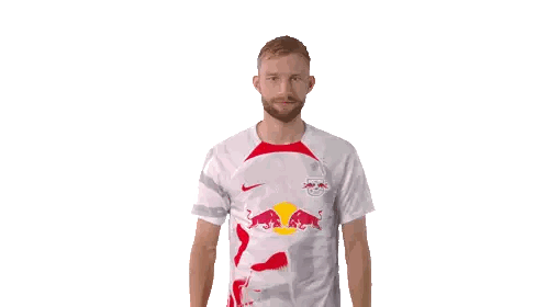 Man with Beard in Red Bull Shirt