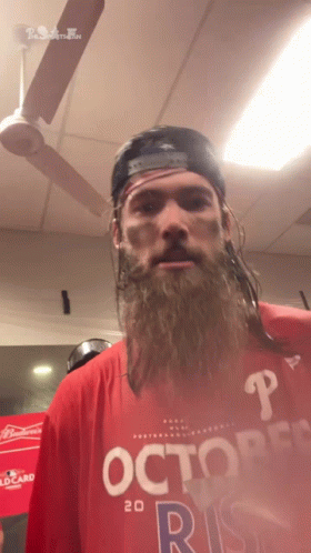 Man With Beard In Red Shirt Saying Octopus GIF