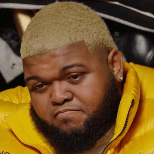 Man With Beard In Yellow Jacket GIF