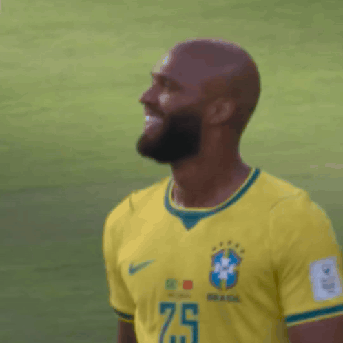 Man With Beard in Yellow Jersey Number 25