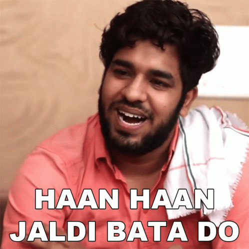 Man With Beard Laughing Haan Haan Jaldi Bata Do GIF