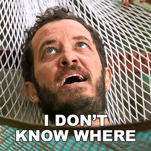 Man With Beard Laying in Hammock Says I Don't Know Where