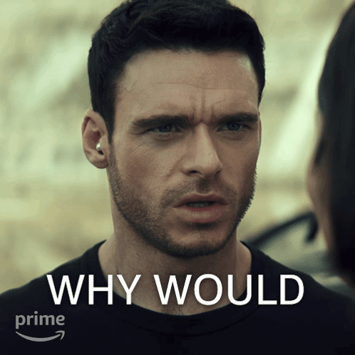 Man With Beard Looking At Woman Why Would GIF
