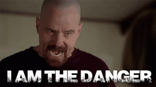 Man With Beard Making Face I Am The Danger GIF