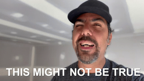Man With Beard Making Face Saying This Might Not Be True GIF