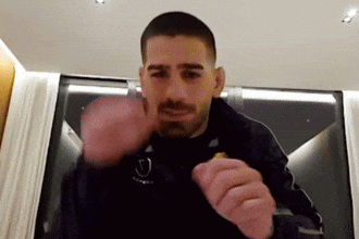 Man With Beard Making Fist In Air GIF