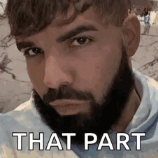 Man with Beard Making Funny Face